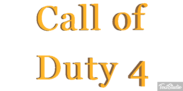 Call of Duty 4 Текстовый эффект