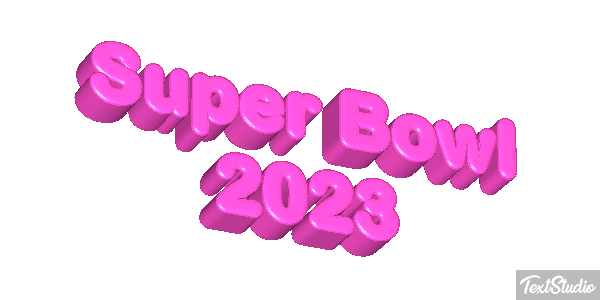 Super Bowl 2023 Efecto de texto