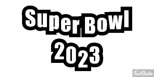 Super Bowl 2023 Efecto de texto