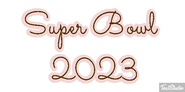 Super Bowl 2023 Efecto de texto