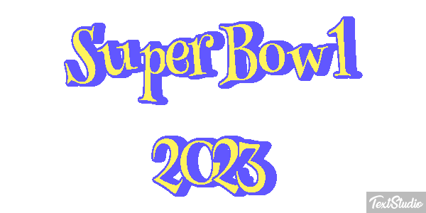 Super Bowl 2023 Efecto de texto