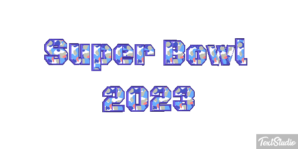 Super Bowl 2023 Efecto de texto