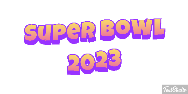 Super Bowl 2023 Efecto de texto
