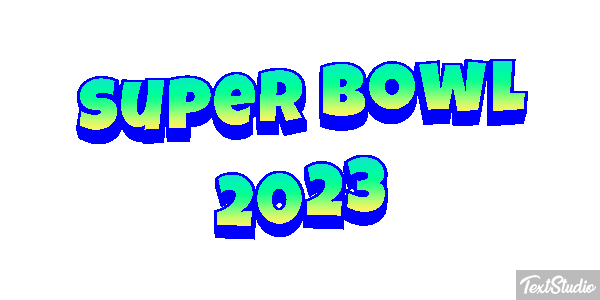Super Bowl 2023 Efecto de texto