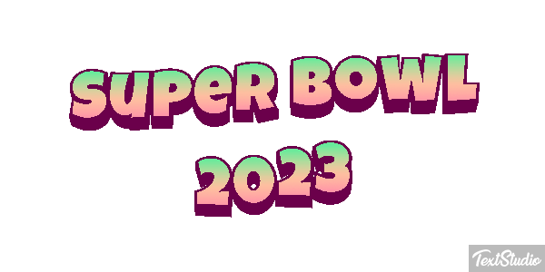Super Bowl 2023 Efecto de texto
