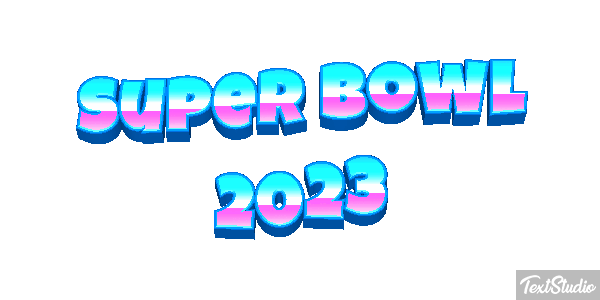 Super Bowl 2023 Efecto de texto