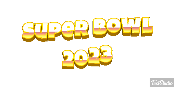 Super Bowl 2023 Efecto de texto