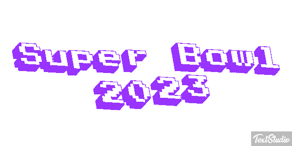 Super Bowl 2023 Efecto de texto