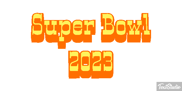 Super Bowl 2023 Efecto de texto