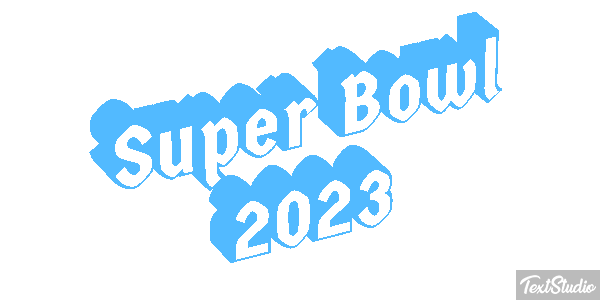 Super Bowl 2023 Efecto de texto