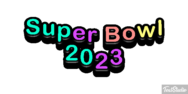 Super Bowl 2023 Efecto de texto