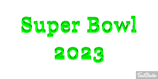 Super Bowl 2023 Efecto de texto