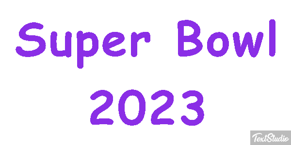 Super Bowl 2023 Efecto de texto