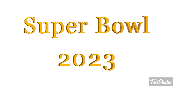 Super Bowl 2023 Efecto de texto