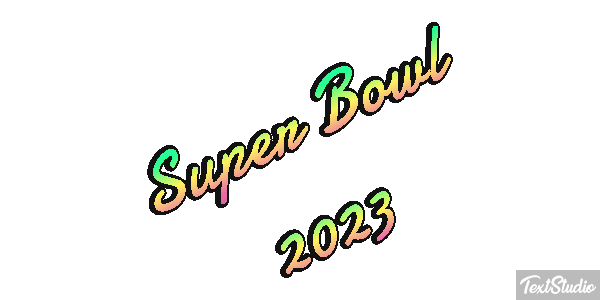 Super Bowl 2023 Efecto de texto