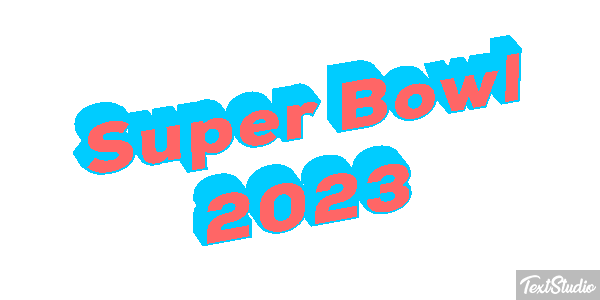 Super Bowl 2023 Efecto de texto
