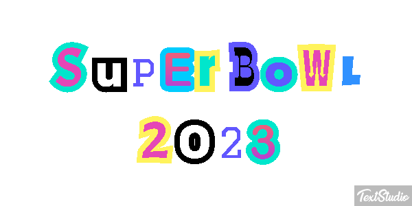 Super Bowl 2023 Efecto de texto