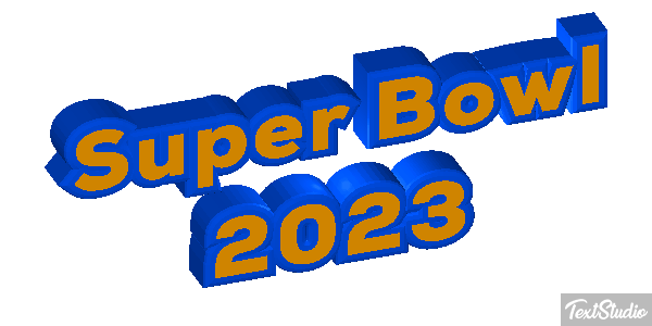 Super Bowl 2023 Efecto de texto