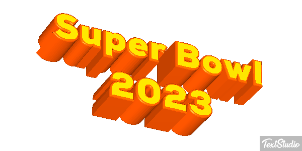 Super Bowl 2023 Efecto de texto