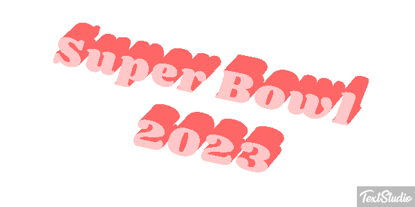 Super Bowl 2023 Efecto de texto