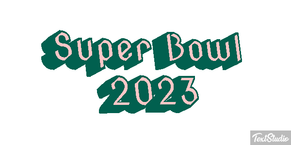 Super Bowl 2023 Efecto de texto