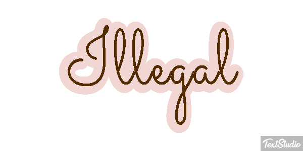 Illegal Text effect