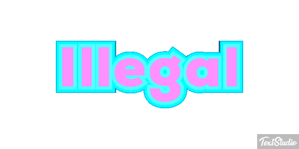 Illegal Text effect