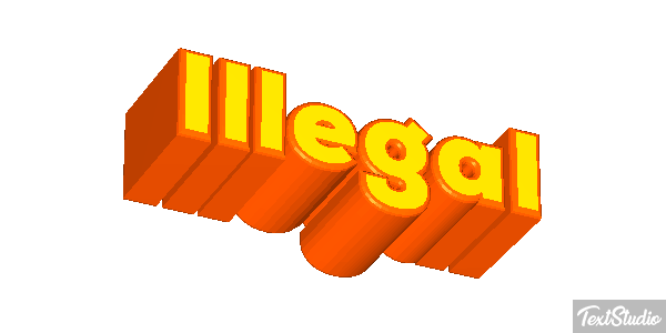 Illegal Text effect