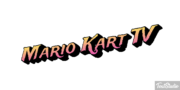 Mario Kart TV Effetto testo
