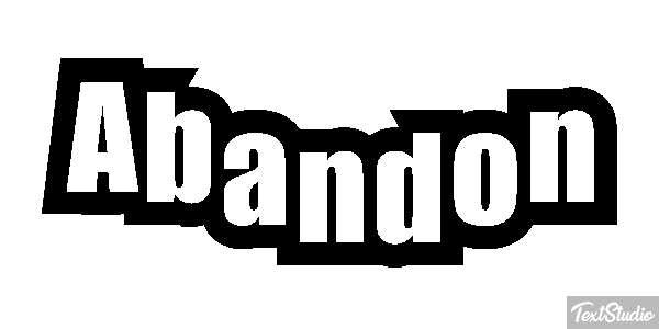 Abandon Text effect