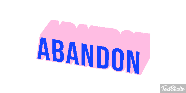 Abandon Text effect