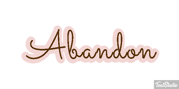 Abandon Text effect