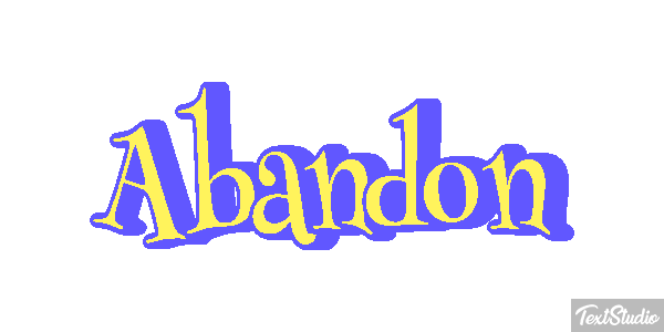 Abandon Text effect