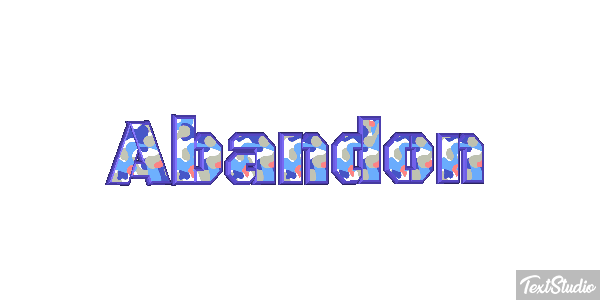 Abandon Text effect
