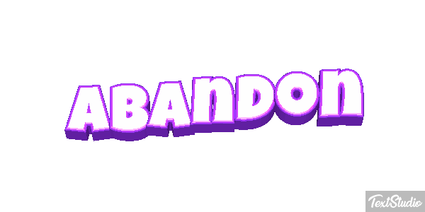 Abandon Text effect