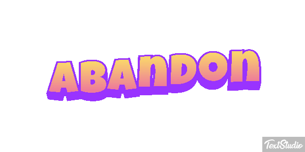 Abandon Text effect
