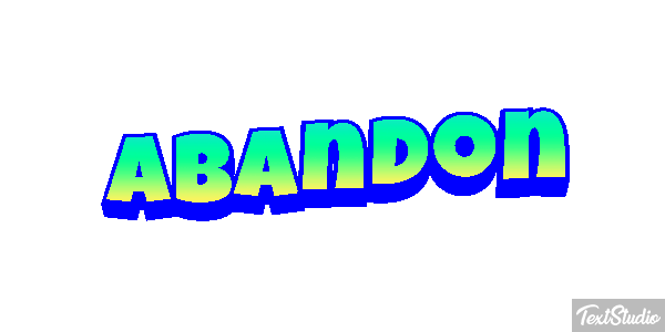 Abandon Text effect