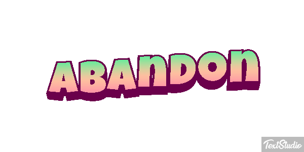 Abandon Text effect