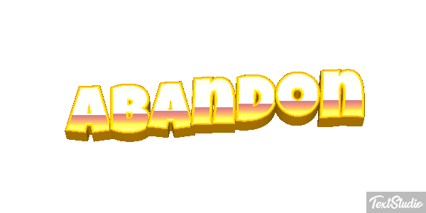 Abandon Text effect