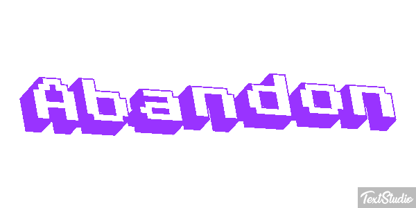 Abandon Text effect