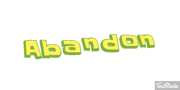 Abandon Text effect