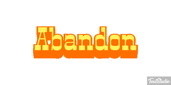Abandon Text effect