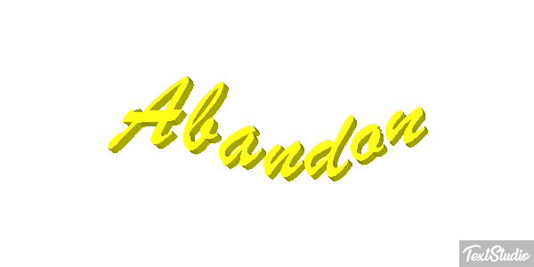 Abandon Text effect