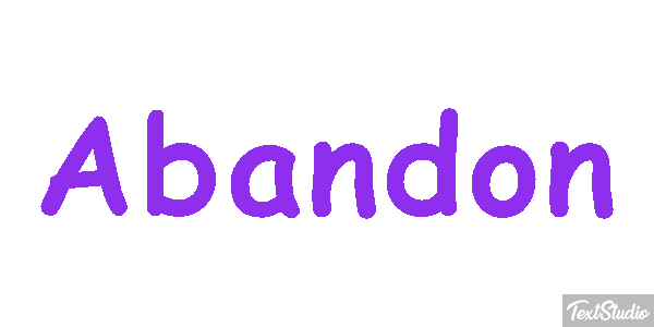 Abandon Text effect