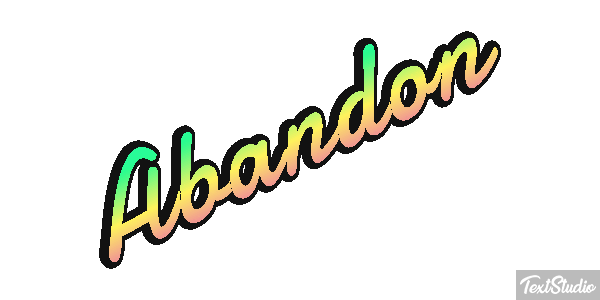 Abandon Text effect