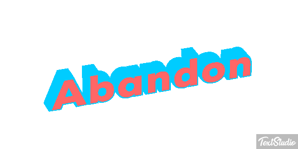 Abandon Text effect