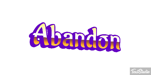 Abandon Text effect