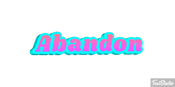 Abandon Text effect
