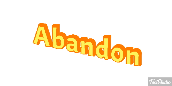 Abandon Text effect