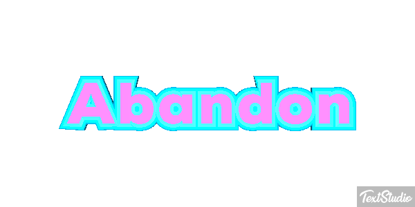 Abandon Text effect